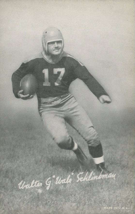 1948 Exhibits Walt Schlinkman # Football Card