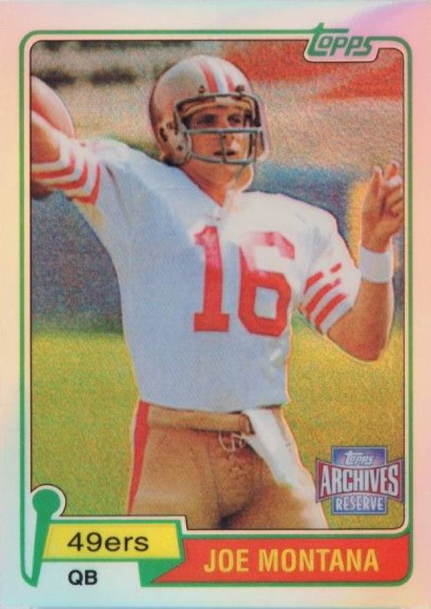 2001 Topps Archives Reserve Joe Montana #40 Football Card