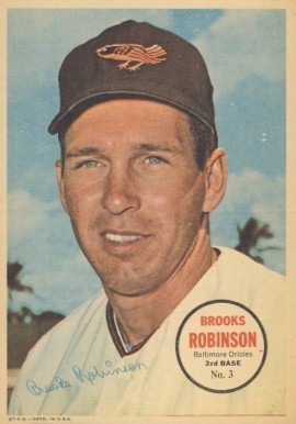 1967 Topps Pin-Ups Brooks Robinson #3 Baseball Card