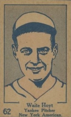 1928 Strip Card Waite Hoyt #62 Baseball Card