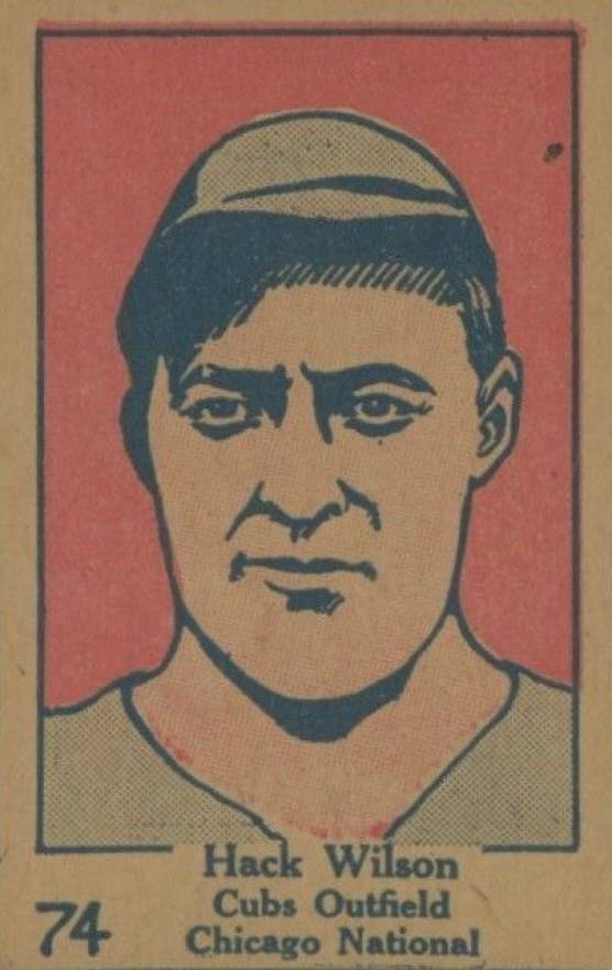 1928 Strip Card Hack Wilson #74 Baseball Card