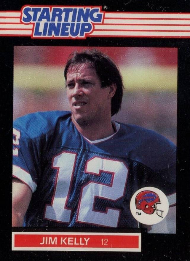 1989 Kenner Starting Line Up Jim Kelly # Football Card