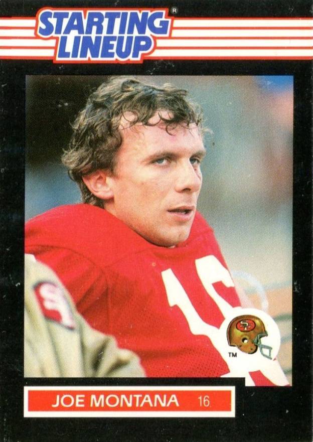 1989 Kenner Starting Line Up Joe Montana # Football Card