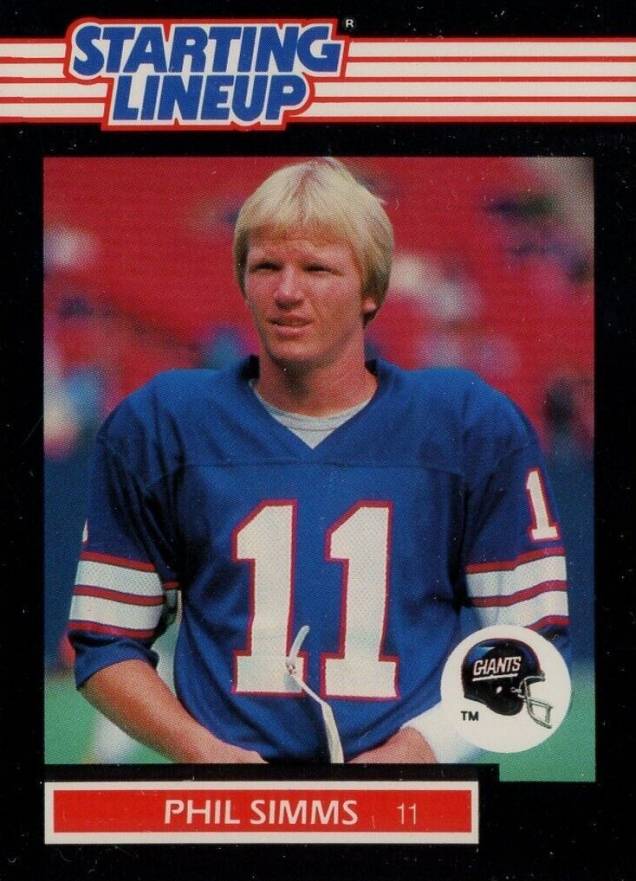 1989 Kenner Starting Line Up Phil Simms # Football Card