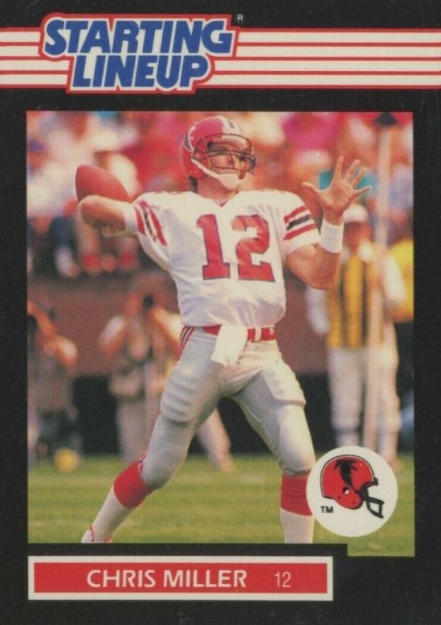 1989 Kenner Starting Line Up Chris Miller # Football Card