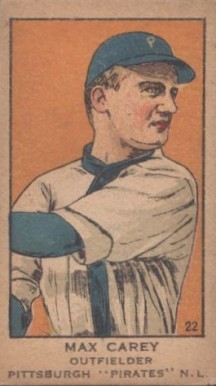 1919 Strip Card Max Carey #22 Baseball Card