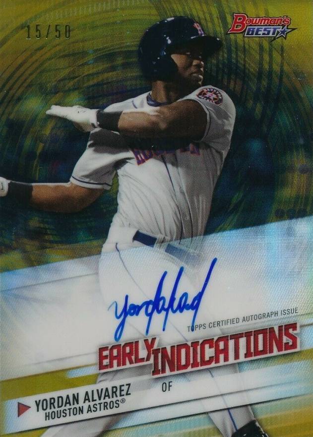 2018 Bowman's Best Early Indications Autograph Yordan Alvarez #EIAYA Baseball Card