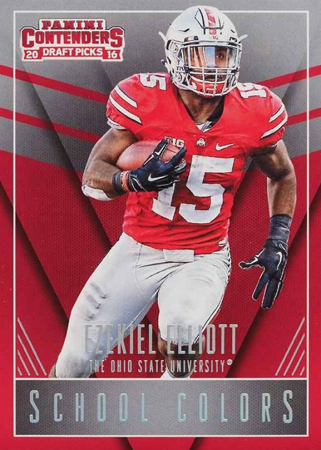 2016 Panini Contenders Draft Picks School Colors Ezekiel Elliott #5 Football Card