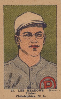 1923 Strip Card Lee Meadows #23 Baseball Card