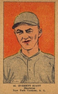 1923 Strip Card Everett Scott #46 Baseball Card