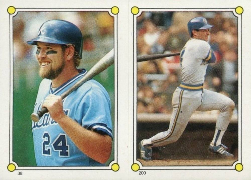 1987 O-Pee-Chee Stickers Ken Oberkfell/Paul Molitor #38/200 Baseball Card