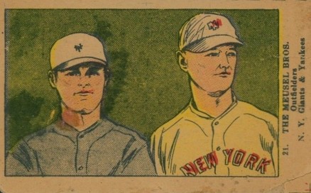 1923 Strip Card The Meusel Brothers #21 Baseball Card