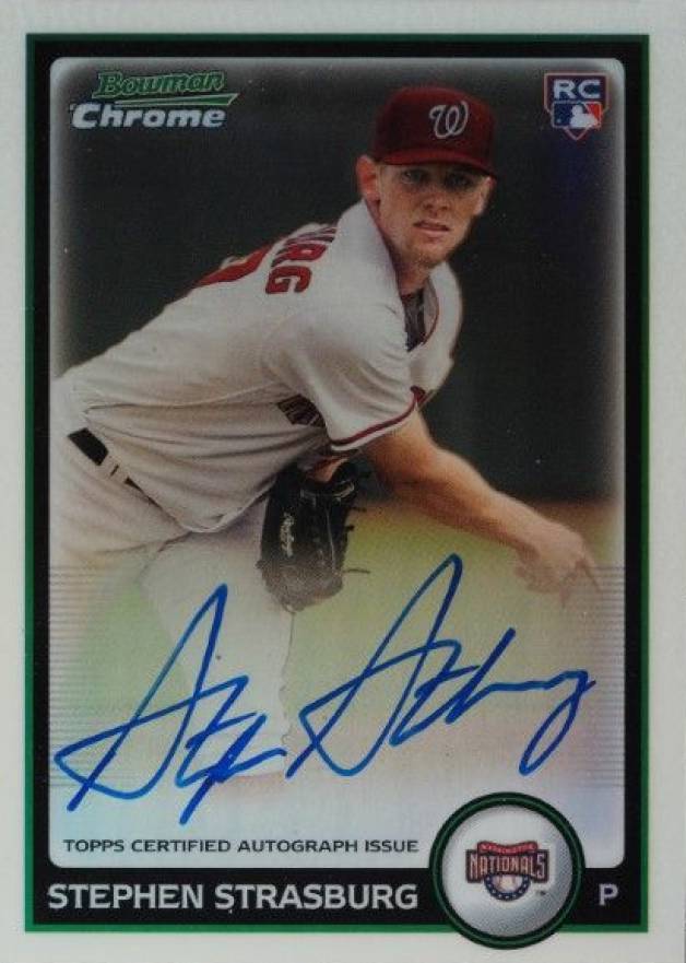 2010 Bowman Chrome Stephen Strasburg #205 Baseball Card