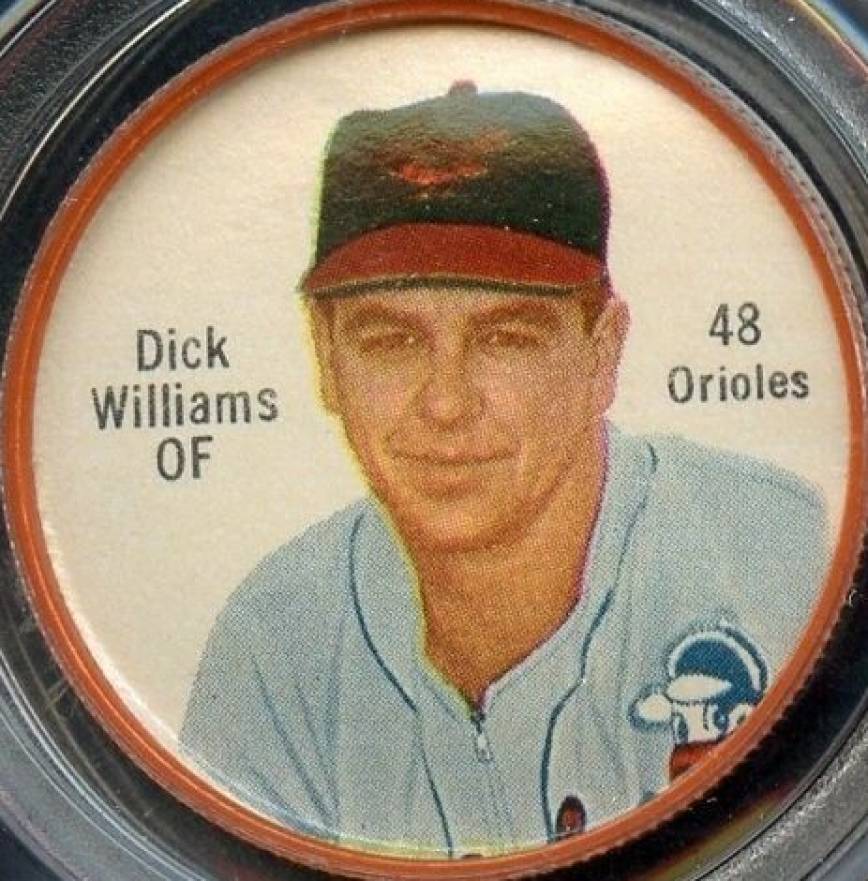 1962 Salada-Junket Coin Dick Williams #48 Baseball Card