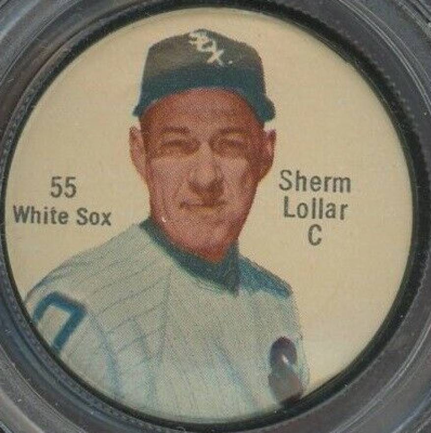 1962 Salada-Junket Coin Sherman Lollar #55 Baseball Card