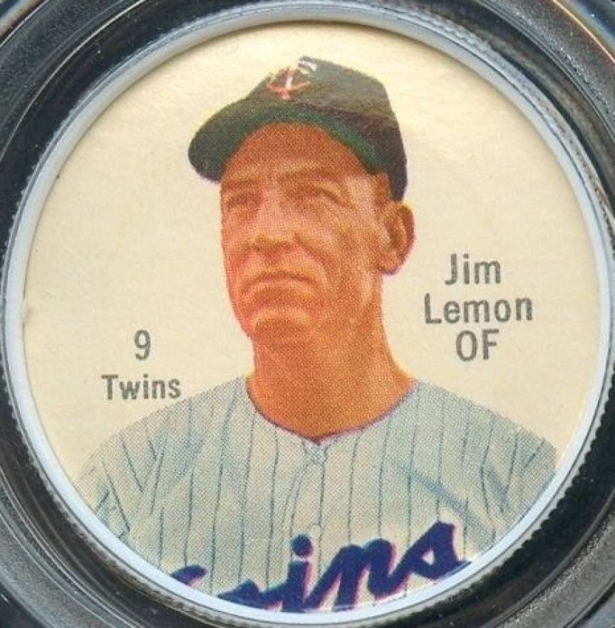 1962 Salada-Junket Coin Jim Lemon #9 Baseball Card