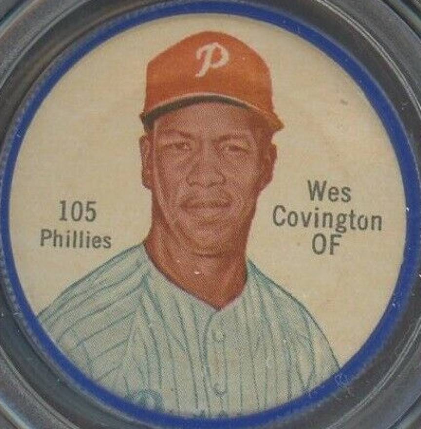 1962 Salada-Junket Coin Wes Covington #105 Baseball Card