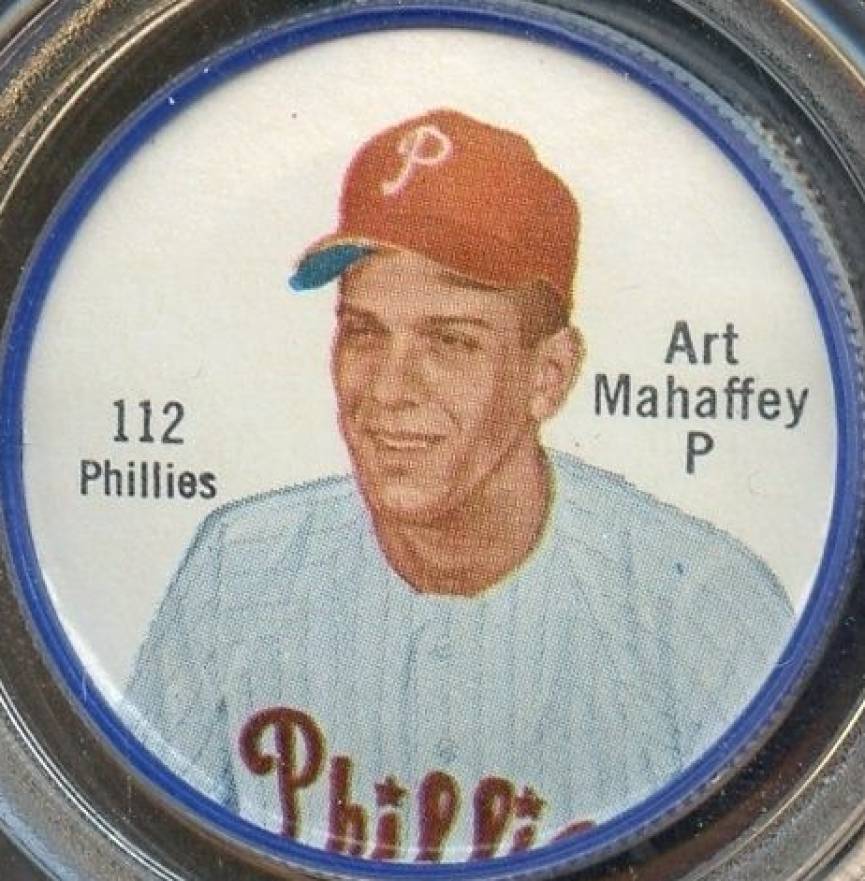 1962 Salada-Junket Coin Art Mahaffey #112 Baseball Card