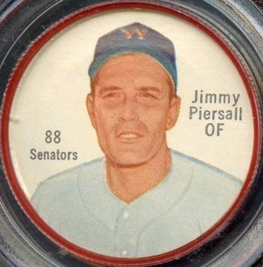 1962 Salada-Junket Coin Jim Piersall #88 Baseball Card