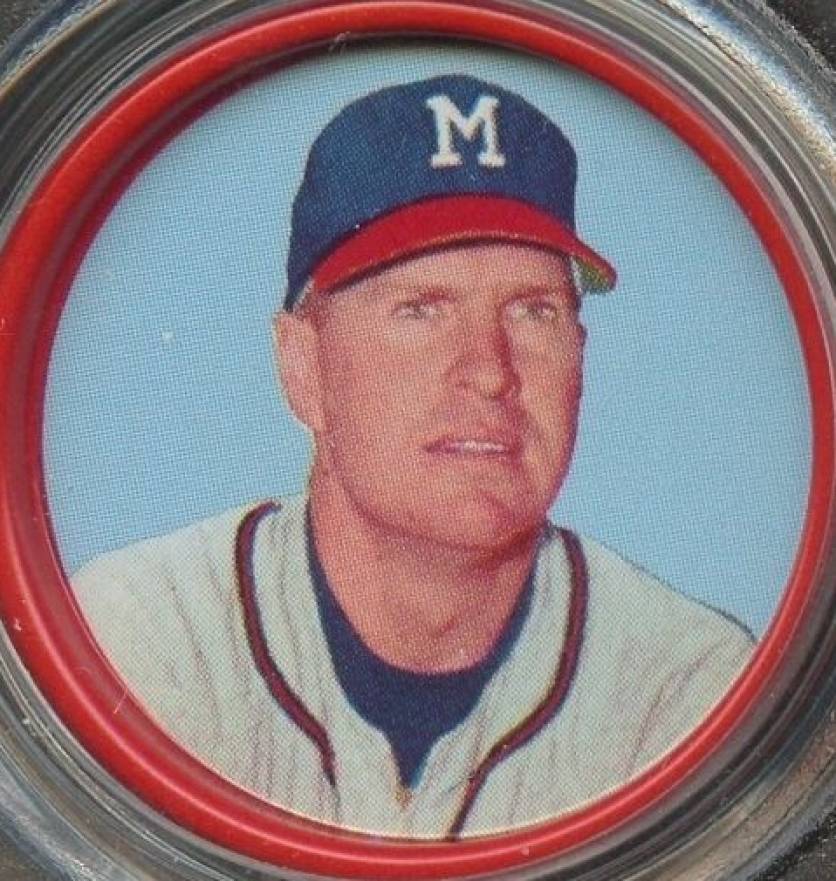 1963 Salada-Junket All-Star Baseball Del Crandall #11 Baseball Card