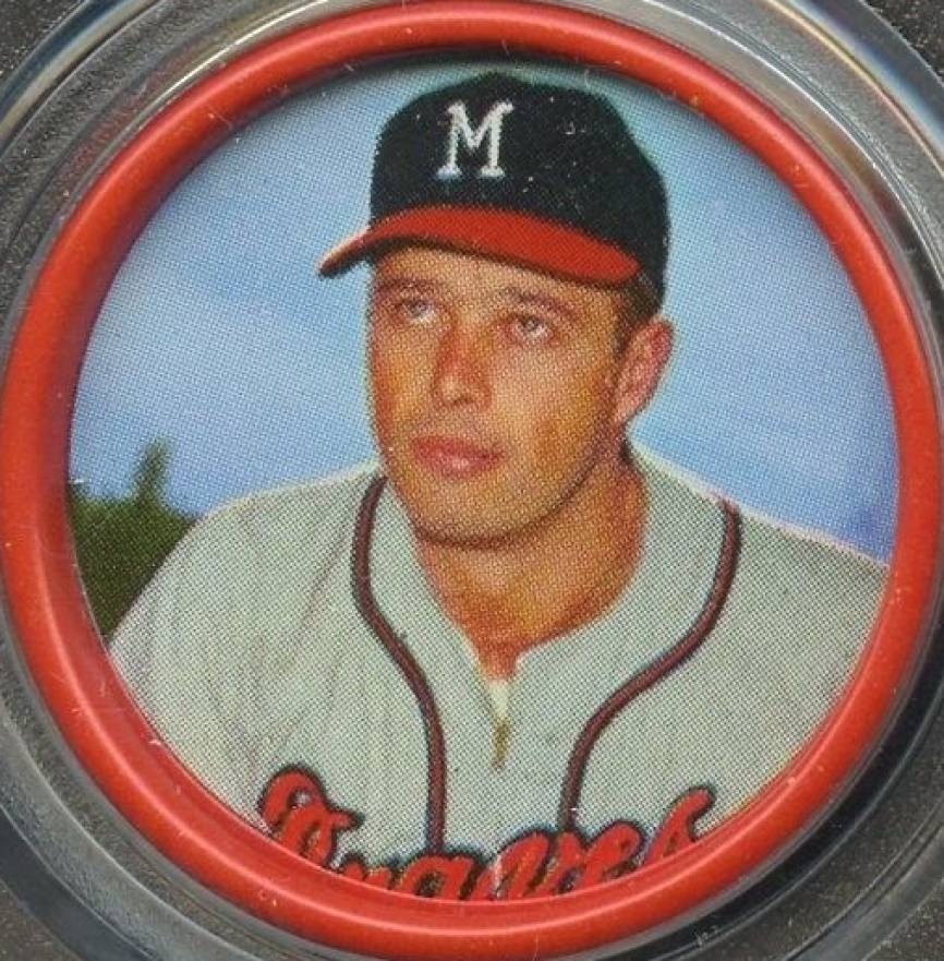 1963 Salada-Junket All-Star Baseball Eddie Mathews #28 Baseball Card