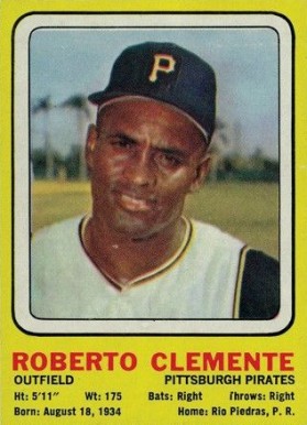 1969 Transogram Roberto Clemente # Baseball Card