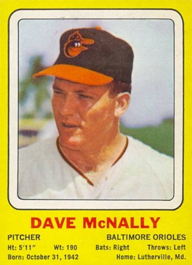 1969 Transogram Dave McNally # Baseball Card