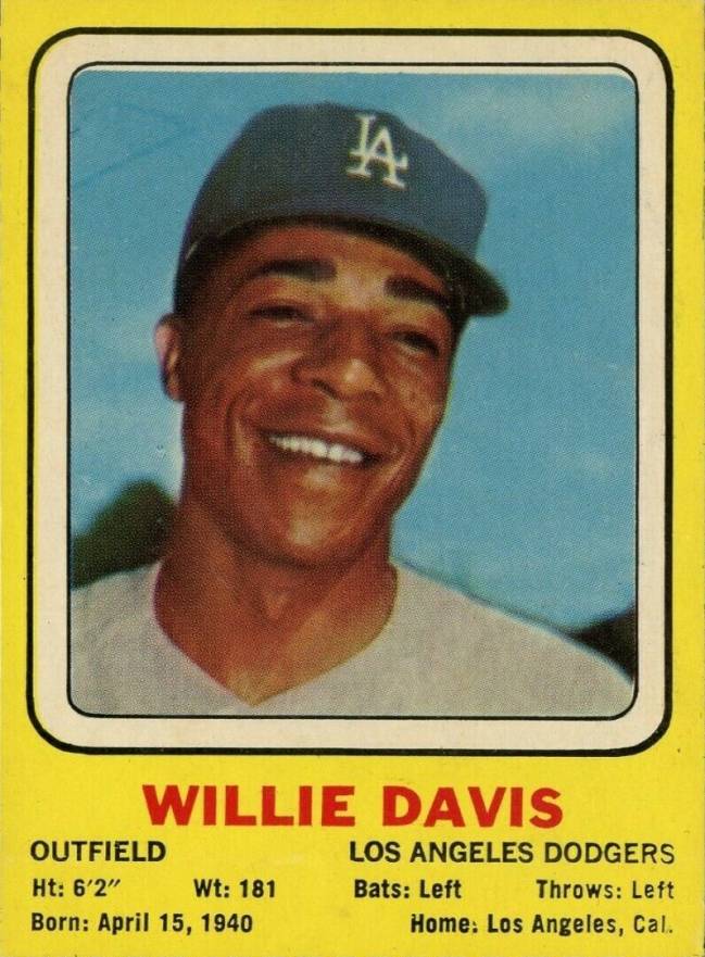 1969 Transogram Willie Davis # Baseball Card