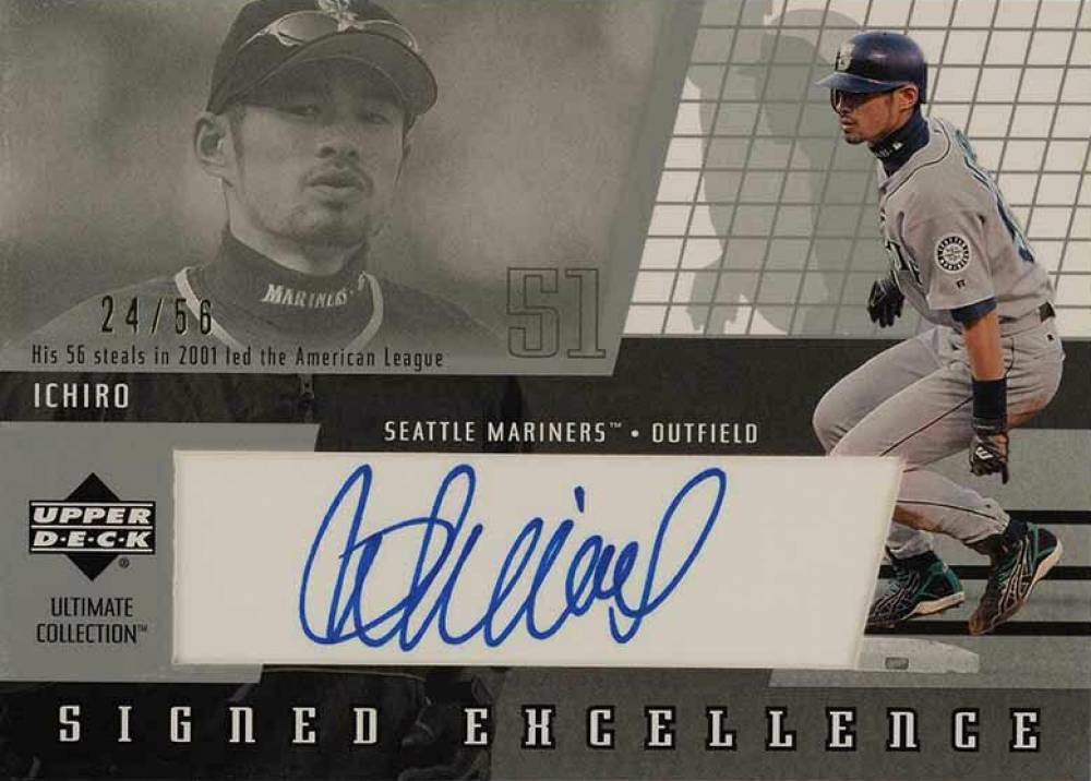 2002 Ultimate Collection Signed Excellence Ichiro #I1 Baseball Card