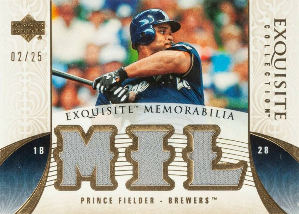 2006 Upper Deck Exquisite Collection Exquisite Memorabilia Prince Fielder #RMPF2 Baseball Card