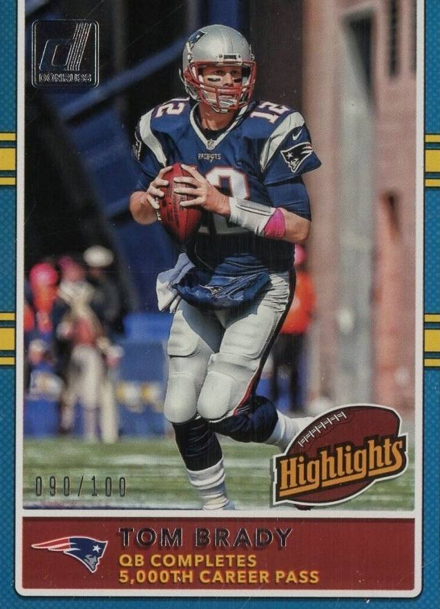 2017 Panini Donruss Highlights Tom Brady #2 Football Card