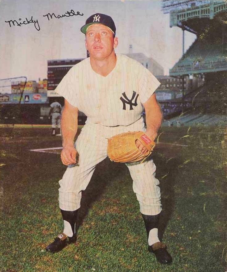 1964 Rawlings Premium Photos Mickey Mantle # Baseball Card