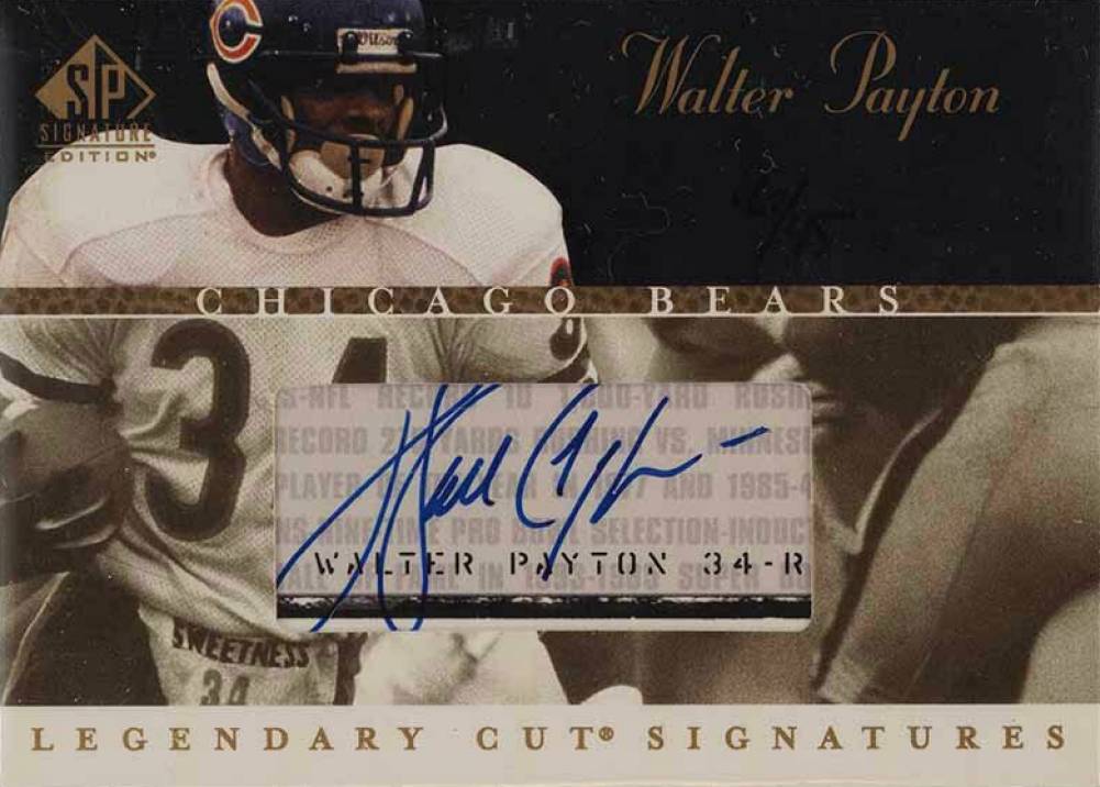 2003 SP Signature SP Legendary Cuts Walter Payton #LC-WP Football Card