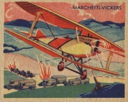 1934 National Chicle Sky Birds Marchetti-Vickers (M.V.T.) #107 Non-Sports Card