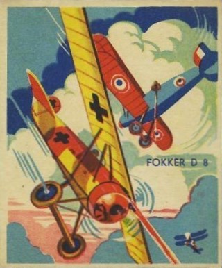 1934 National Chicle Sky Birds Fokker D 8 #108 Non-Sports Card