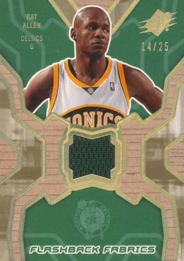 2007 SPx Flashback Fabrics Ray Allen #FFRA Basketball Card