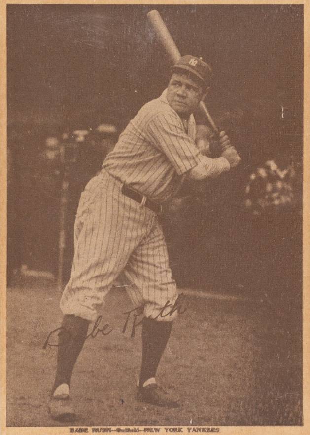 1930 Strip Card Babe Ruth # Baseball Card