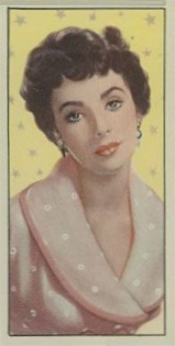 1955 Barbers Tea Ltd. Cinema & T.V. Stars Elizabeth Taylor #7 Non-Sports Card