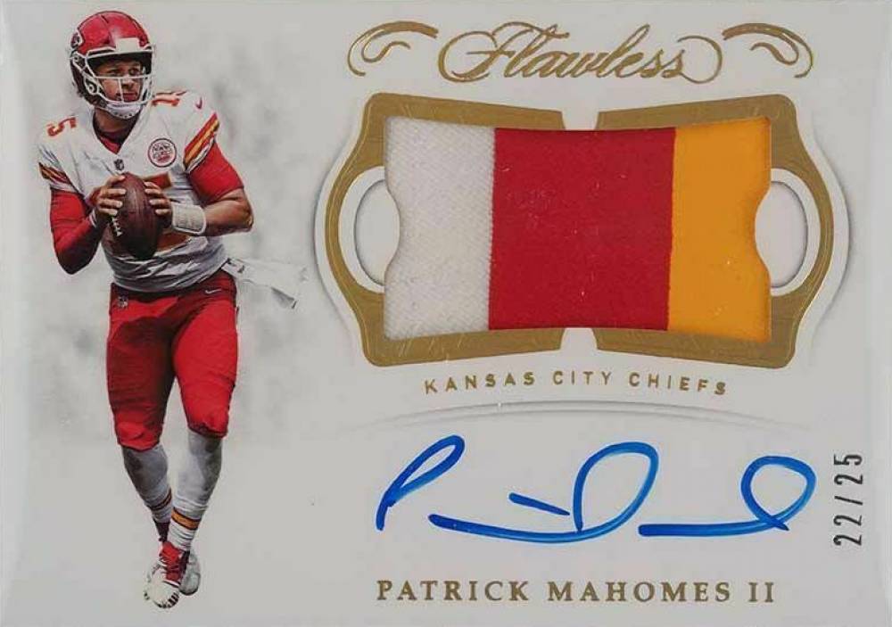 2018 Panini Flawless Patch Autographs Patrick Mahomes II #PA-PM Football Card