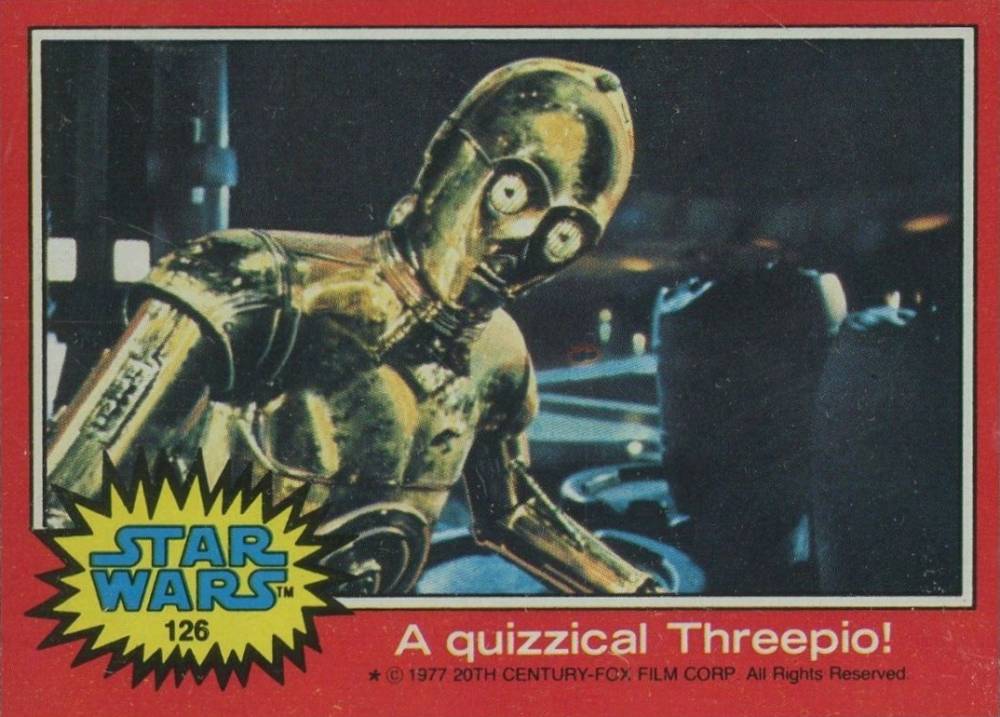 1977 Star Wars A quizzical Threepio! #126 Non-Sports Card