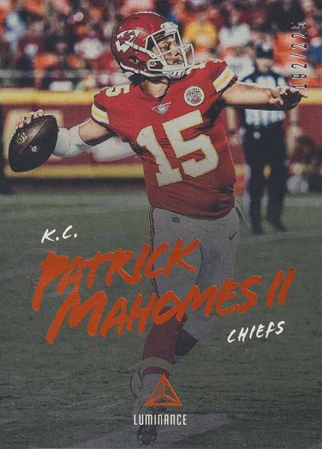 2018 Panini Luminance Patrick Mahomes II #91 Football Card