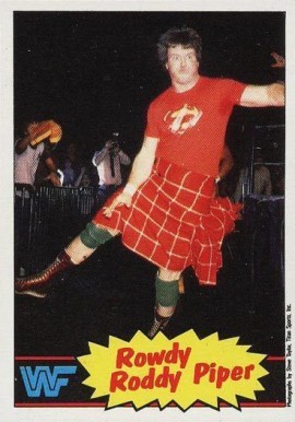 1985 Topps WWF Rowdy Roddy Piper #7 Other Sports Card