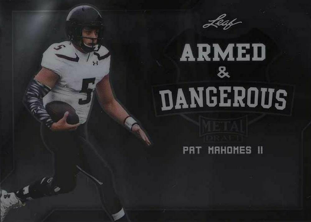 2017 Leaf Metal Draft Armed & Dangerous Autograph Patrick Mahomes II #PM1 Football Card