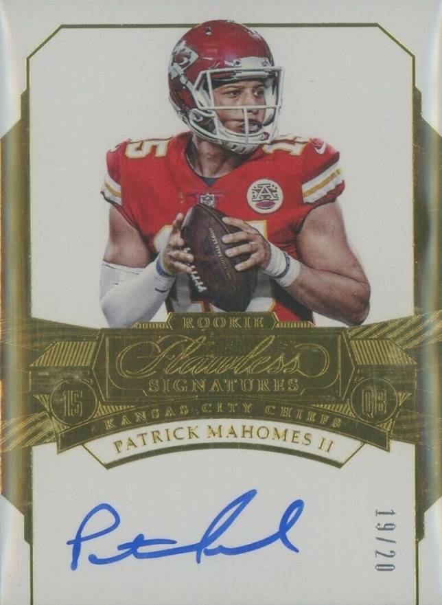 2017 Panini Flawless Rookie Signatures Patrick Mahomes II #RS-PM Football Card