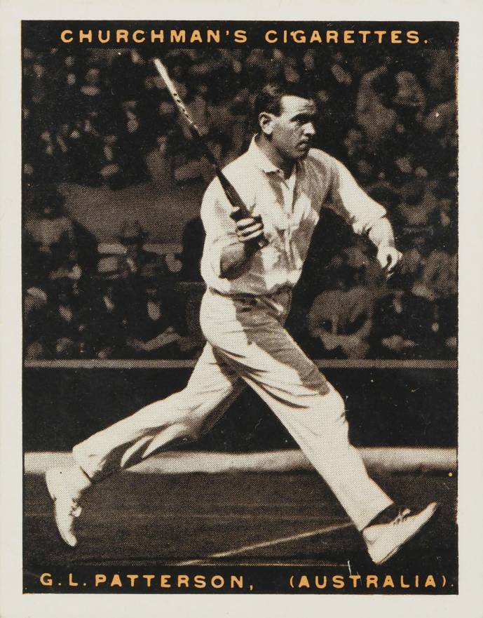 1928 W.A. & A.C. Churchman Lawn Tennis Series of 12  G.L. Patterson #10 Other Sports Card