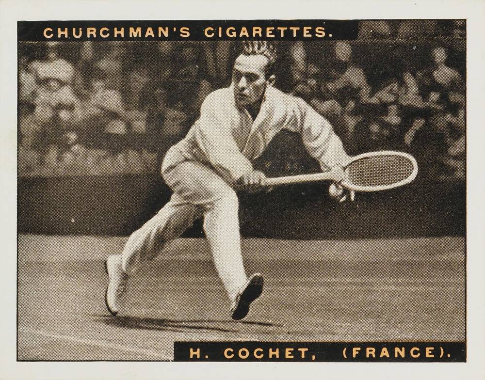 1928 W.A. & A.C. Churchman Lawn Tennis Series of 12  H. Cochet #4 Other Sports Card