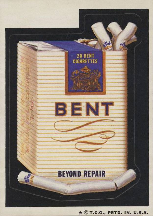 1973 Topps Wacky Packs 4th Series Bent Cigarettes #16 Non-Sports Card