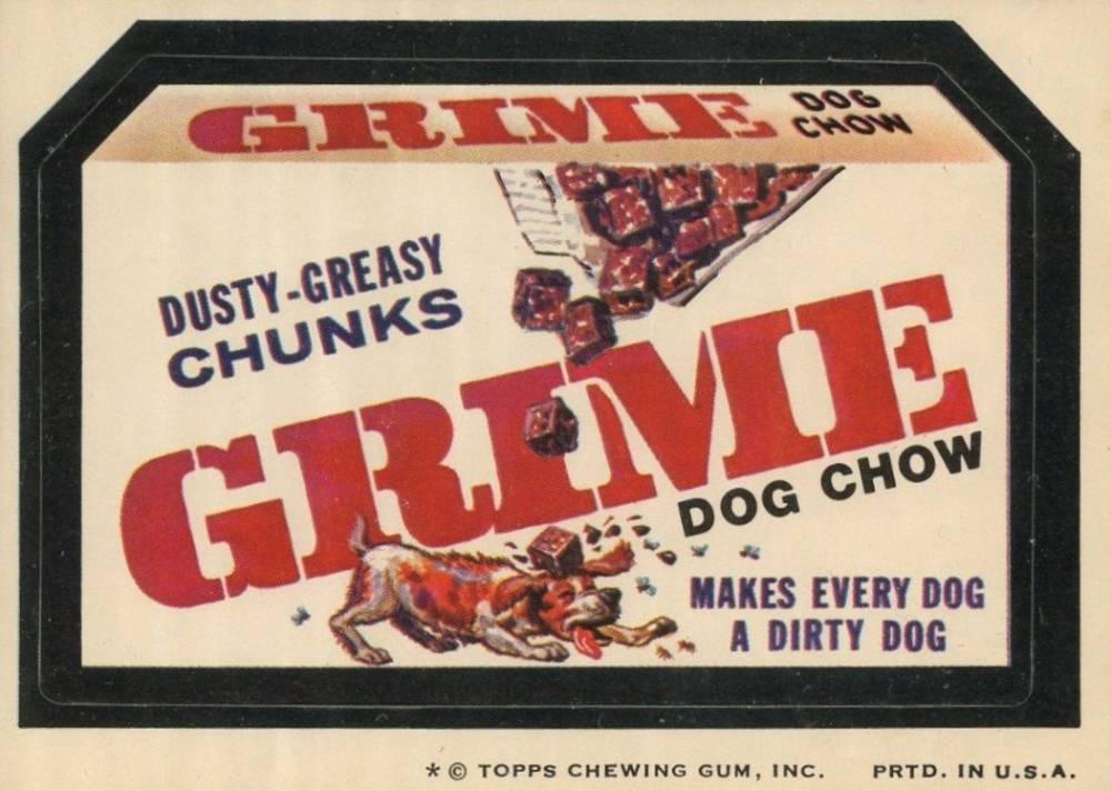 1974 Topps Wacky Packages 7th Series Grime Dog Food - Dusty # Non-Sports Card