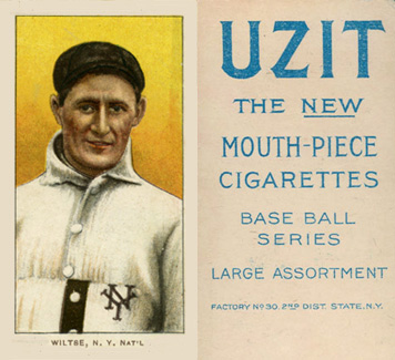 1909 White Borders UZIT Wiltse, N.Y. Nat'L #519 Baseball Card