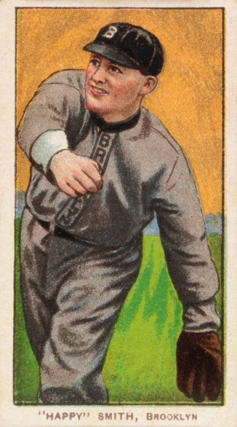 1909 White Borders UZIT "Happy" Smith, Brooklyn #450 Baseball Card